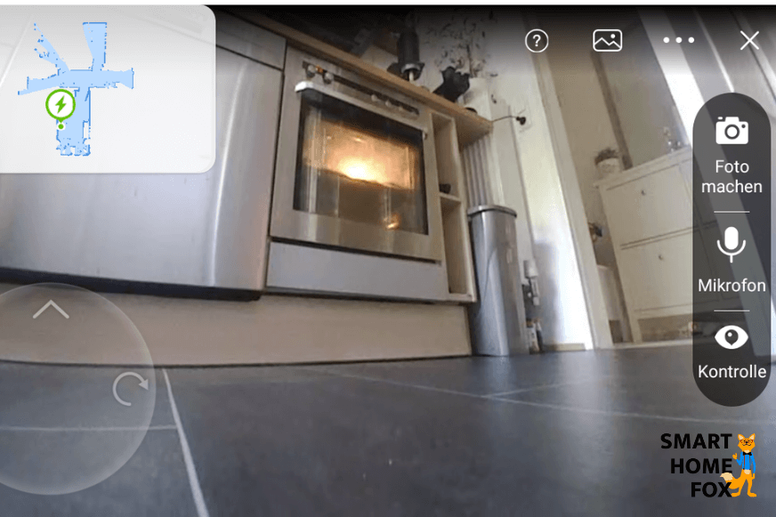 Eingeschalteter Backofen ist in der App des Deebot OZMO T8 AIVI über die Video Manager Funktion zu sehen